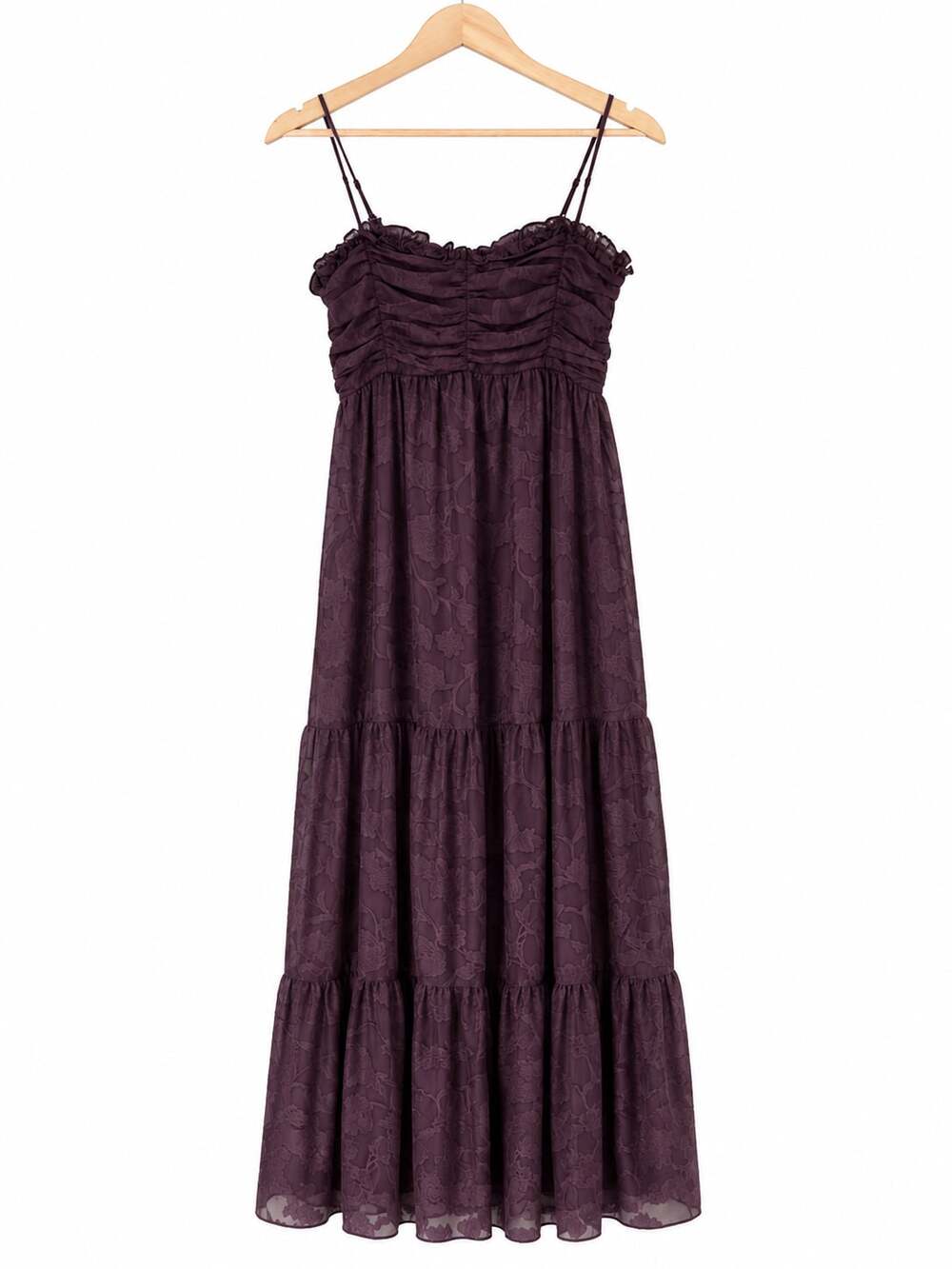 Altar'd State Clairinz F231 Chocolate Tiered Maxi Dress